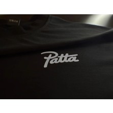 Pure Effect Unisex Oversize Patta Kabartma Logo Baskılı Boxy Fit Kalın Kumaşlı T-Shirt