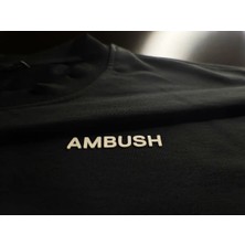 Pure Effect Unisex Oversize Ambush Kabartma Logo Baskılı Boxy Fit Kalın Kumaşlı T-Shirt