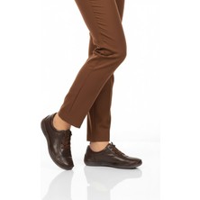 Ayakmod Premium Kahve Hakiki Deri Anatomik Kadın Casual Ayakkabı 44406 Z