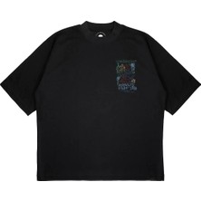 Pure Effect Unisex Oversize Casablanca Roma Baskılı Boxy Fit Kalın Kumaşlı (240GSM) T-Shirt