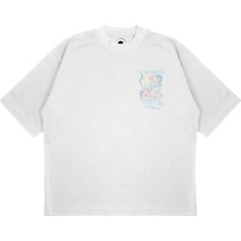 Pure Effect Unisex Oversize Casablanca Roma Baskılı Boxy Fit Kalın Kumaşlı (240GSM) T-Shirt