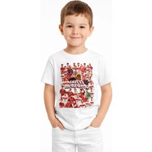 Efendioğlu Design Kısa Kollu Milli Takım Dünya Kupasında Baskılı Pamuklu Çocuk T-Shirt