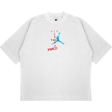 Pure Effect Unisex Oversize Cacti Travis Highest Baskılı T-Shirt