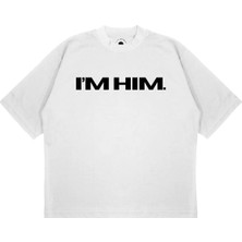 Pure Effect Unisex Oversize Im Hım Baskılı Boxy Fit Kalın Kumaşlı T-Shirt