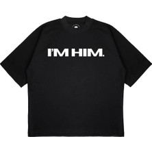Pure Effect Unisex Oversize Im Hım Baskılı Boxy Fit Kalın Kumaşlı T-Shirt