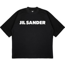 Pure Effect Unisex Oversize Sander Yazılı Baskılı Boxy Fit Kalın Kumaşlı T-Shirt
