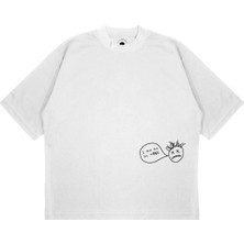 Pure Effect Unisex Oversize I Paıd Travıs Baskılı Boxy Fit Kalın Kumaşlı T-Shirt
