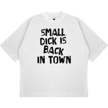 Pure Effect Unisex Oversize Small Dck Is Back In Town Baskılı Boxy Fit Kalın Kumaşlı T-Shirt