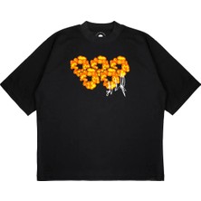 Pure Effect Unisex Oversize Get It Of Offset Baskılı Boxy Fit Kalın Kumaşlı T-Shirt