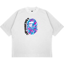 Pure Effect Unisex Oversize A Bathing Melted Baskılı Boxy Fit Kalın Kumaşlı T-Shirt