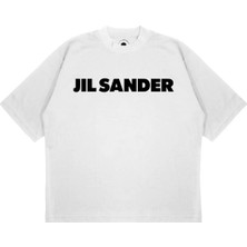 Pure Effect Unisex Oversize Sander Yazılı Baskılı Boxy Fit Kalın Kumaşlı T-Shirt