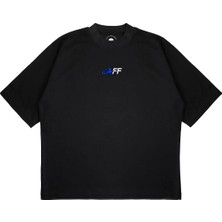 Pure Effect Unisex Oversize Off-Whıte Opposıte Baskılı Boxy Fit Kalın Kumaşlı (240GSM) T-Shirt