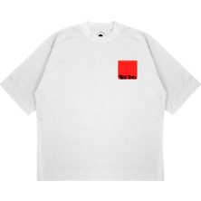 Pure Effect Unisex Oversize Yeezus Dısk Baskılı Boxy Fit Kalın Kumaşlı T-Shirt