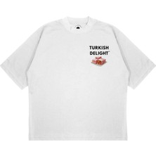 Pure Effect Unisex Oversize Turkısh Lokum Baskılı Boxy Fit Kalın Kumaşlı T-Shirt