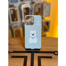 Avcı Teknoloji Market iPhone 14 Pro Max Uyumlu Özel Tasarım Sevimli Figürlü Deri Dokulu Telefon Kılıfı