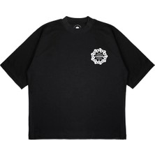 Pure Effect Unisex Oversize All Saınt Kuru Kafa Baskılı Boxy Fit Kalın Kumaşlı (240GSM) T-Shirt