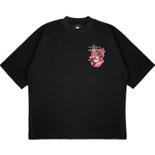 Pure Effect Unisex Oversize Stussy Tıger Baskılı Boxy Fit Kalın Kumaşlı (240GSM) T-Shirt