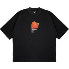 Pure Effect Unisex Oversize Stussy Cılek Baskılı Boxy Fit Kalın Kumaşlı (240GSM) T-Shirt