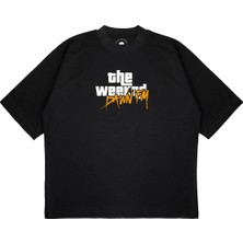 Pure Effect Unisex Oversize The Weekend Baskılı T-Shirt