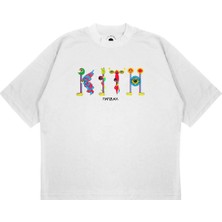 Pure Effect Unisex Oversize Kıth Nanzuka Baskılı Boxy Fit Kalın Kumaşlı T-Shirt
