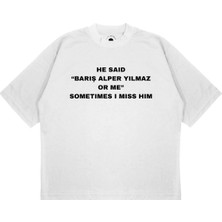 Pure Effect Unisex Oversize Barış Alper Yılmaz Baskılı Boxy Fit Kalın Kumaşlı T-Shirt