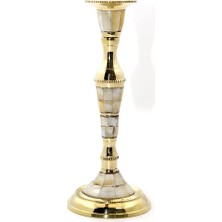 Uravas Store Tekli Pirinç Sedefli Şamdan Model 1