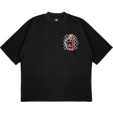 Pure Effect Unisex Oversize Mıssıng Frıend Baskılı Boxy Fit Kalın Kumaşlı T-Shirt