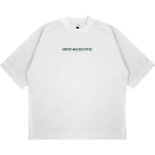 Pure Effect Unisex Oversize Off-Whıte Dollar Baskılı Boxy Fit Kalın Kumaşlı (240GSM) T-Shirt