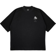 Pure Effect Unisex Oversize Where Is My Food Baskılı Boxy Fit Kalın Kumaşlı (240GSM) T-Shirt