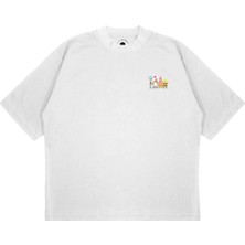 Pure Effect Unisex Oversize Spongebob Baskılı Boxy Fit Kalın Kumaşlı (240GSM) T-Shirt