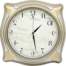 Esranın Dünyası 30 cm Sessiz Akar Mekanizma Duvar Saati - Gold-Gri