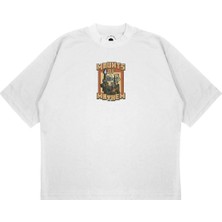 Pure Effect Unisex Oversize Mınecraft Mount Of Mayhem Baskılı Boxy Fit Kalın Kumaşlı (240GSM) T-Shirt