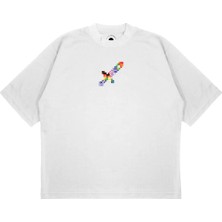 Pure Effect Unisex Oversize Mınecraft Sword Baskılı Boxy Fit Kalın Kumaşlı (240GSM) T-Shirt