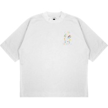 Pure Effect Unisex Oversize Casablanca Foto Makına Baskılı Boxy Fit Kalın Kumaşlı (240GSM) T-Shirt