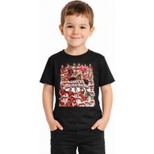 Efendioğlu Design Kısa Kollu Milli Takım Dünya Kupasında Baskılı Pamuklu Çocuk T-Shirt