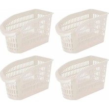 Esranın Dünyası Çok Amaçlı Plastik Düzenleyici Sebzelik Seti - 4 Parça, Krem