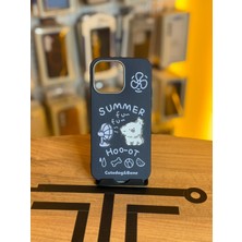 Avcı Teknoloji Market iPhone 14 Pro Max Uyumlu Özel Tasarım Sevimli Figürlü Deri Dokulu Telefon Kılıfı