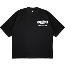 Pure Effect Unisex Oversize Trust No One Baskılı T-Shirt