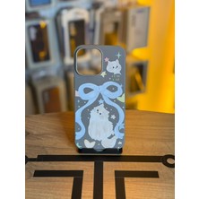Avcı Teknoloji Market iPhone 14 Pro Max Uyumlu Özel Tasarım Sevimli Figürlü Deri Dokulu Telefon Kılıfı