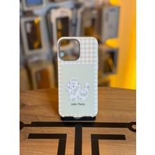 Avcı Teknoloji Market iPhone 14 Pro Max Uyumlu Özel Tasarım Sevimli Figürlü Deri Dokulu Telefon Kılıfı