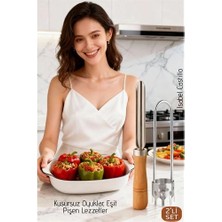 Uravas Store Paslanmaz Çelik 2’li Profesyonel Kabak Dolma Biber Oyacak Seti - Gurme Tasarım