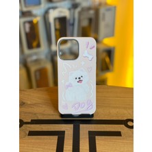 Avcı Teknoloji Market iPhone 14 Pro Max Uyumlu Özel Tasarım Sevimli Figürlü Deri Dokulu Telefon Kılıfı