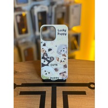 Avcı Teknoloji Market iPhone 14 Pro Max Uyumlu Özel Tasarım Sevimli Figürlü Deri Dokulu Telefon Kılıfı