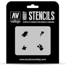1/35 Akaryakıt Lekeleri Desenli Esnek Boya Şablonu, Vallejo ST-TX004