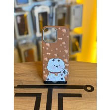 Avcı Teknoloji Market iPhone 14 Pro Max Uyumlu Özel Tasarım Sevimli Figürlü Deri Dokulu Telefon Kılıfı