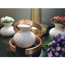 Home Modern Geometrik Motifli %100 Saf Bakır Bileklik Seti - El Işçiliği