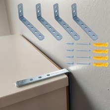 Delixa .bracket Deprem Güvenliği Dolap Sabitleme Aparatı Seti 16X52X100MM - Gardırop Portmanto Eşya Duvara