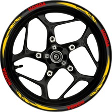 Honda Kırmızı Yazılı  Turuncu Reflektif Pençe Şeritli