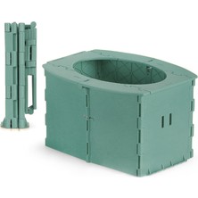 Delixa Katlanabilir Lazımlık, Portatif Seyahat Tipi Taşınabilir Tuvaleti, 327 G, Yeşil