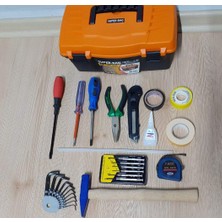 Delixa Alet Seti Çekiç Garga Burun Pense Alyan Takımı Saatçi Tornavida Seti Çekiç 3 Metre Silikon Falçata